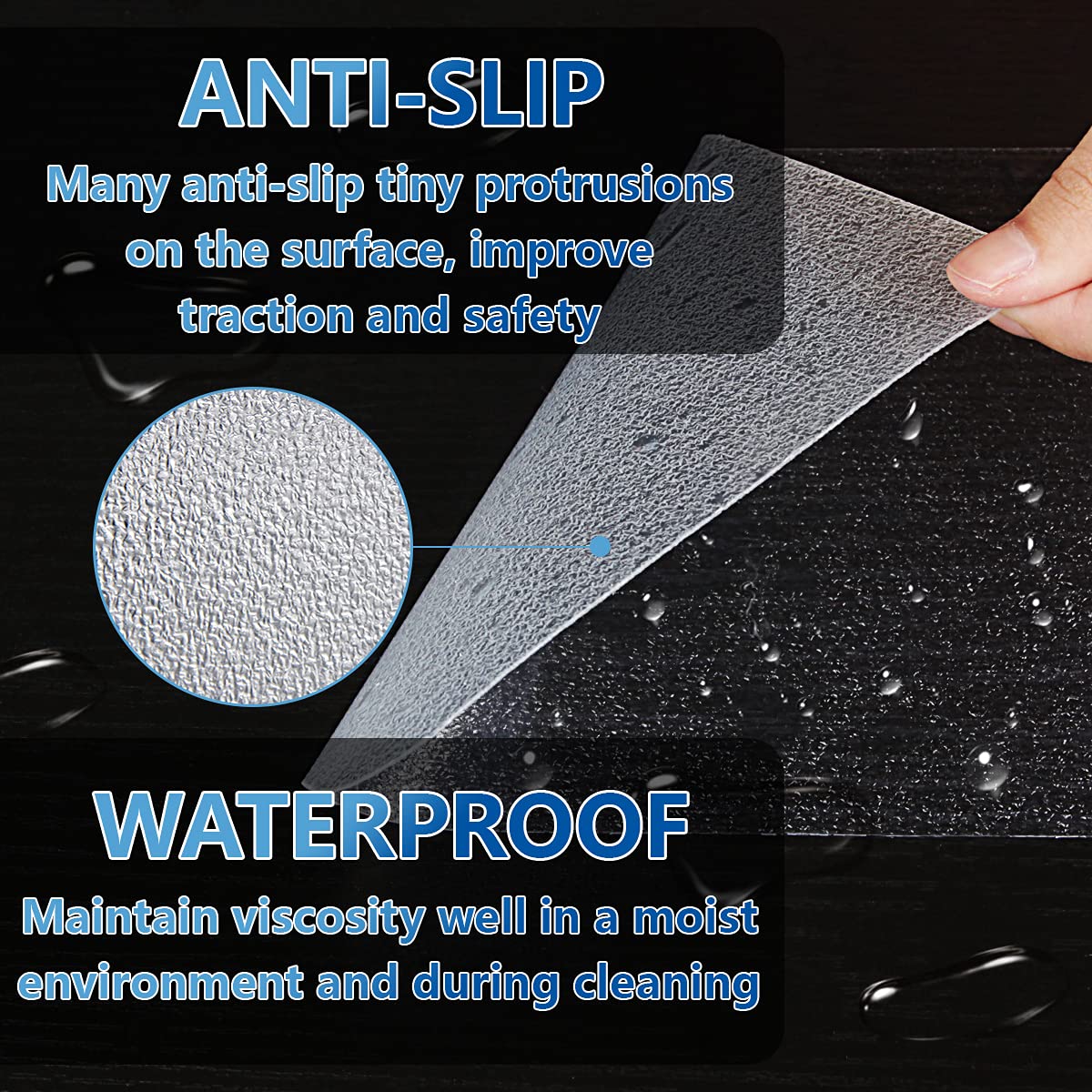 Butizone waterproof stair treads resist moisture and maintain grip.