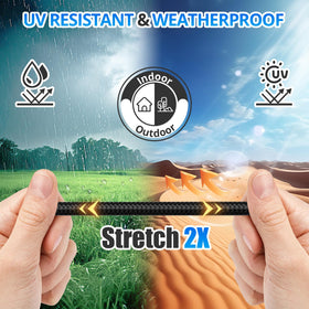 Buvcnsy UV-resistant rubber core withstands sun and rain.