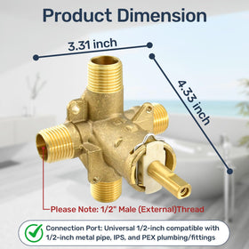 BUWTIQ 2510 Moen Posi-Temp compatibility for flexible shower upgrades.