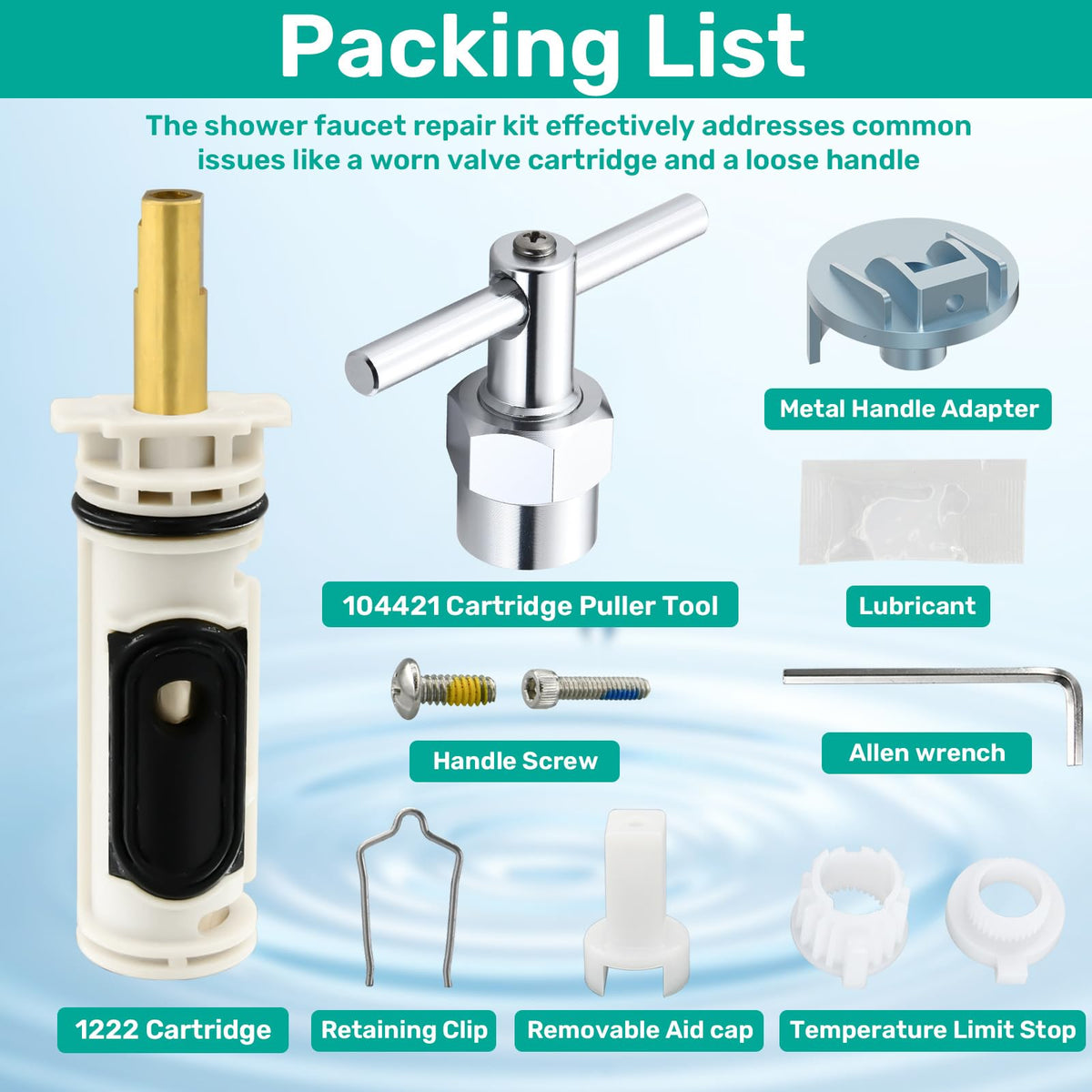 BUWTIQ durable brass core components: anti-rust and long-lasting shower valve performance.