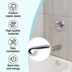 Ergonomic BUWTIQ H79 handle designed for wet-hand use on Delta faucet.
