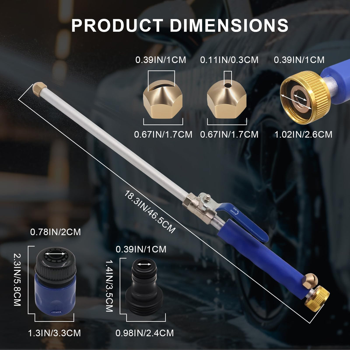 BUXUNA ball valve control allows instant flow adjustment during car wash