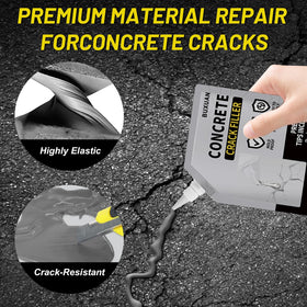 BUXUNA self-leveling crack filler used outdoors on concrete