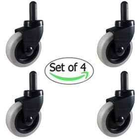Buy Casters compatible with Rubbermaid WaveBrake in installation shot.