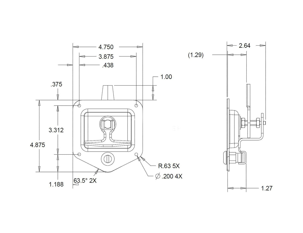 Buyers Products L8815 lock with keys ready for secure tool box access.