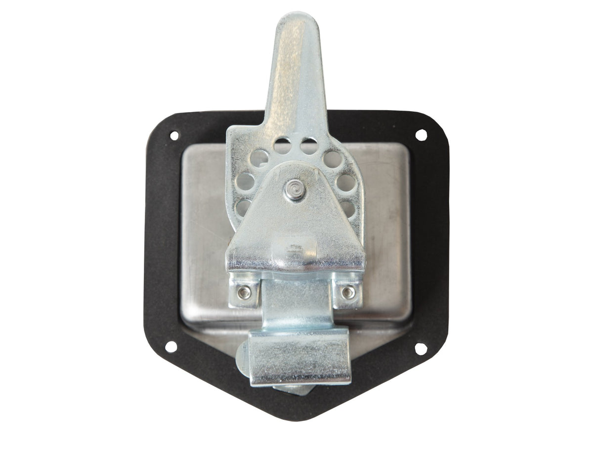 Buyers Products L8815 latch adjustable cam depth shown on a panel for versatile mounting.