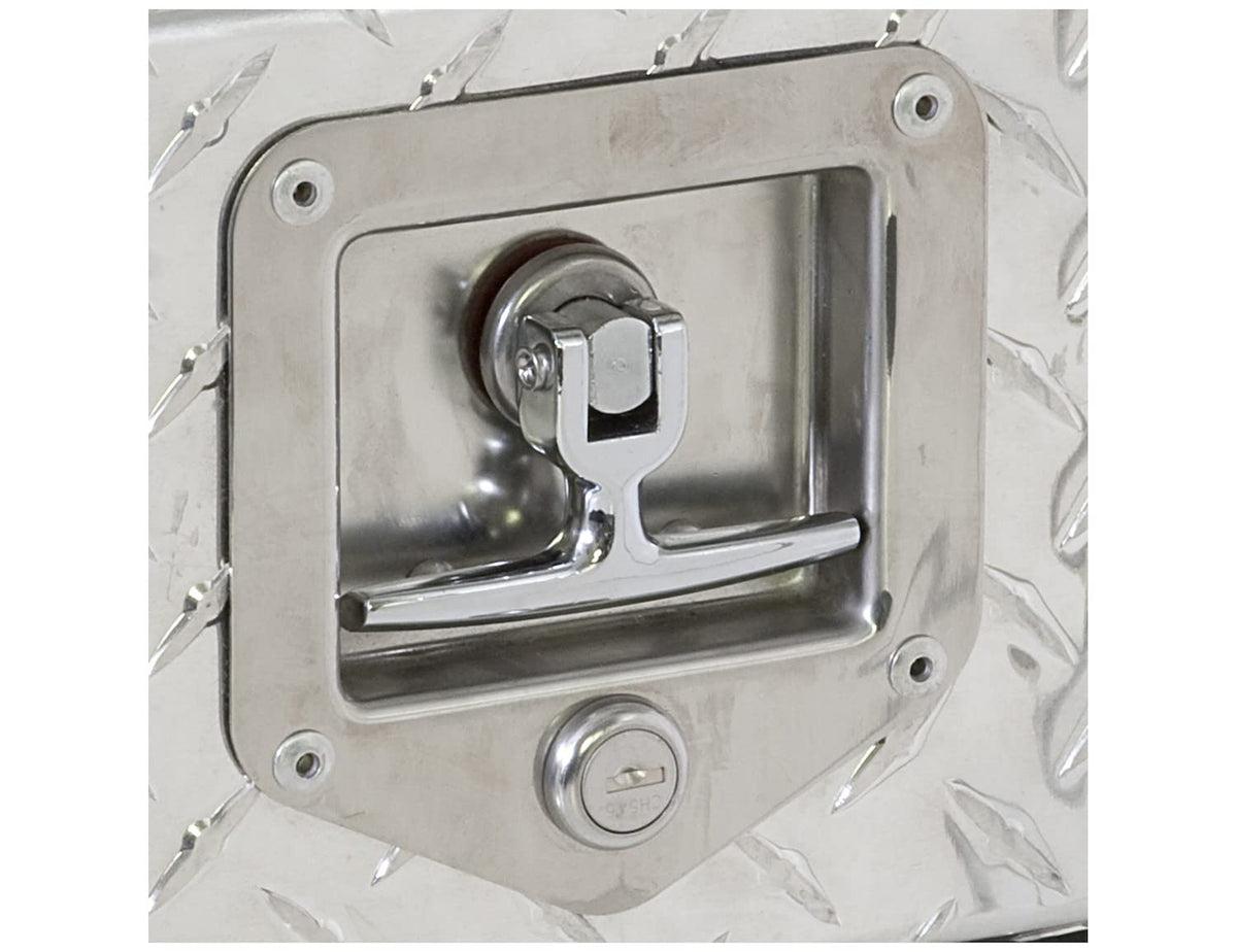 Buyers Products L8815 latch with four pre-drilled holes for quick mounting.