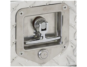 Buyers Products L8815 latch with four pre-drilled holes for quick mounting.