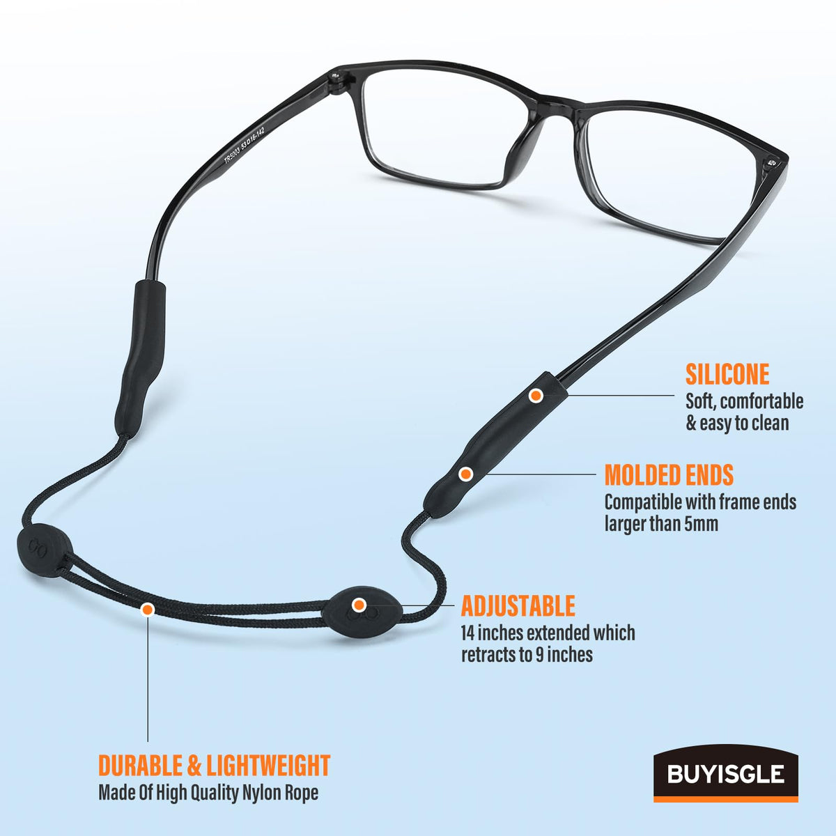 Buyisgle eyewear end tips larger than 5mm fit securely