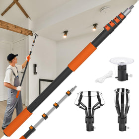 Buyplus 26ft reach light bulb changer extended pole reaching high ceilings safely