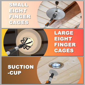 Buyplus flip-tab lock extension for stable, adjustable pole length during bulb changes