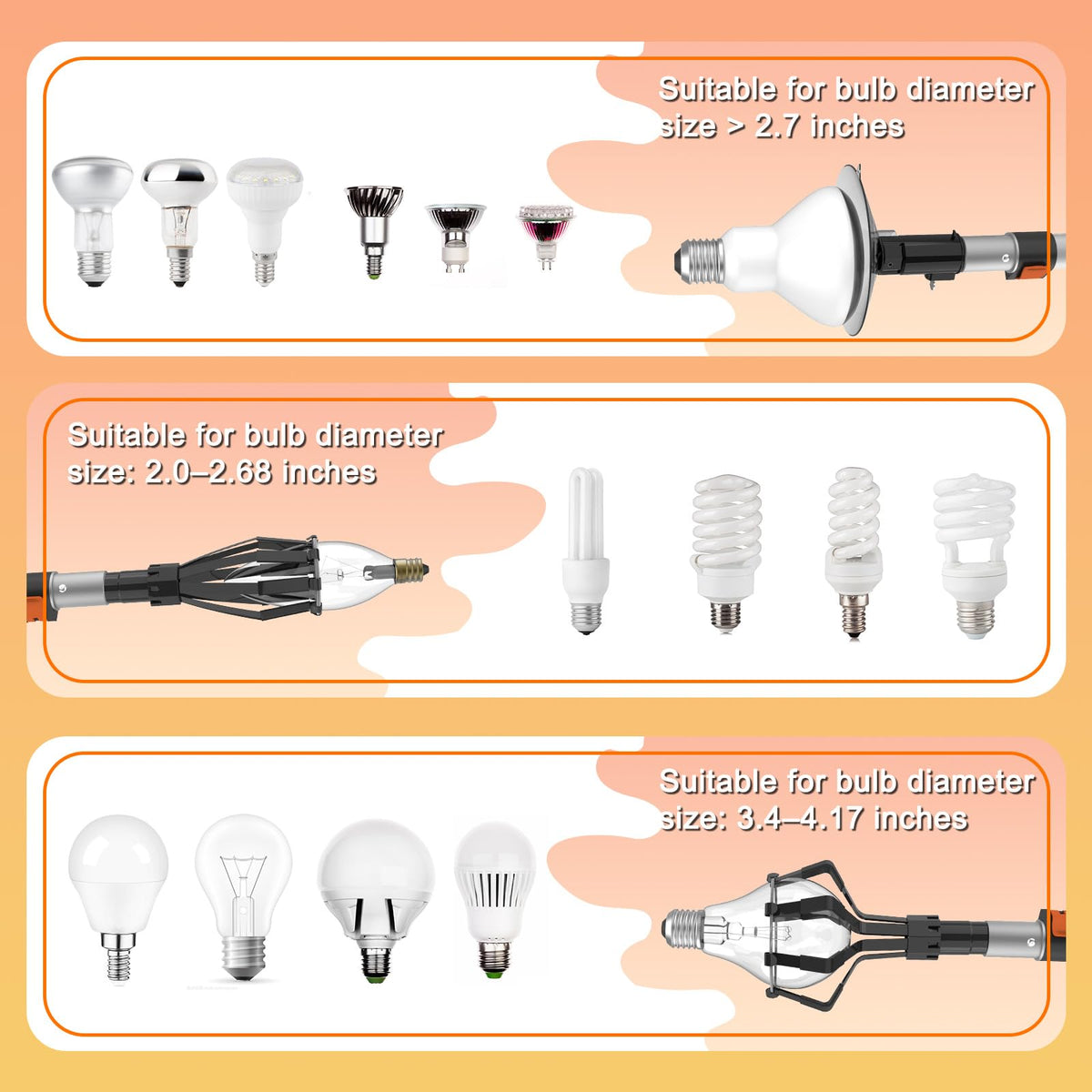 Buyplus plastic basket bulb holder helps secure bulbs during removal or replacement