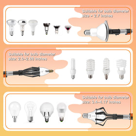 Buyplus plastic basket bulb holder helps secure bulbs during removal or replacement