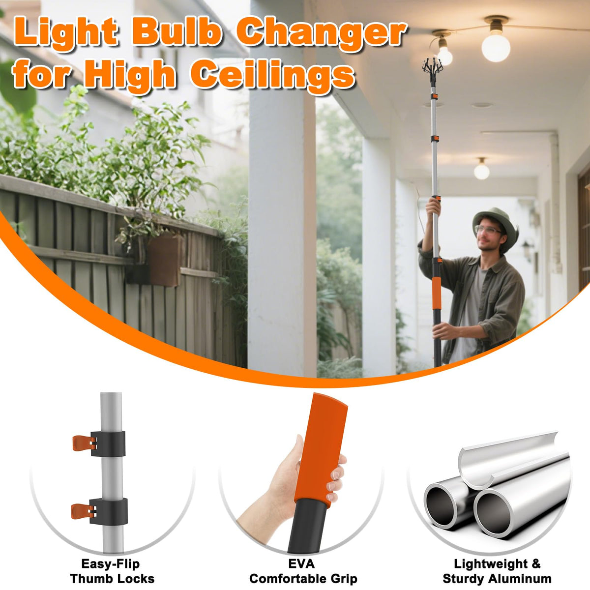 Buyplus suction cup bulb remover grips bulbs tightly for easy removal from fixtures
