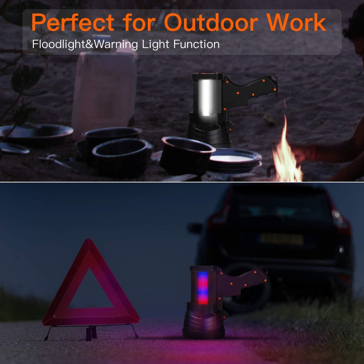 BUYSIGHT Rechargeable Spotlight bracket for stable camping setup