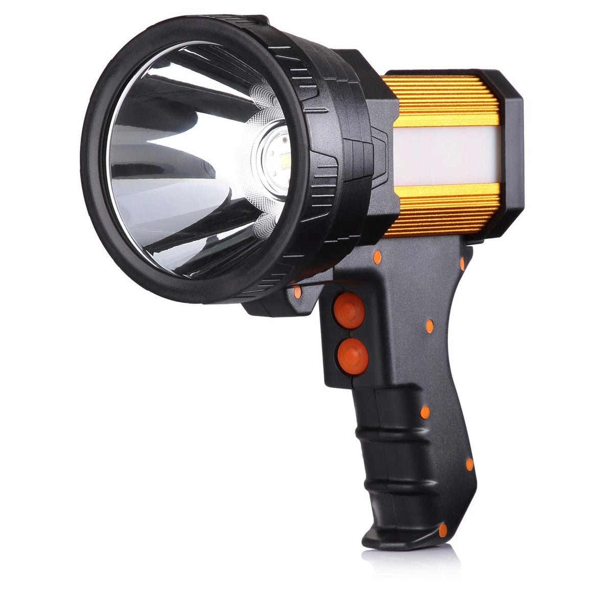 BUYSIGHT rechargeable spotlight main light provides wide outdoor visibility