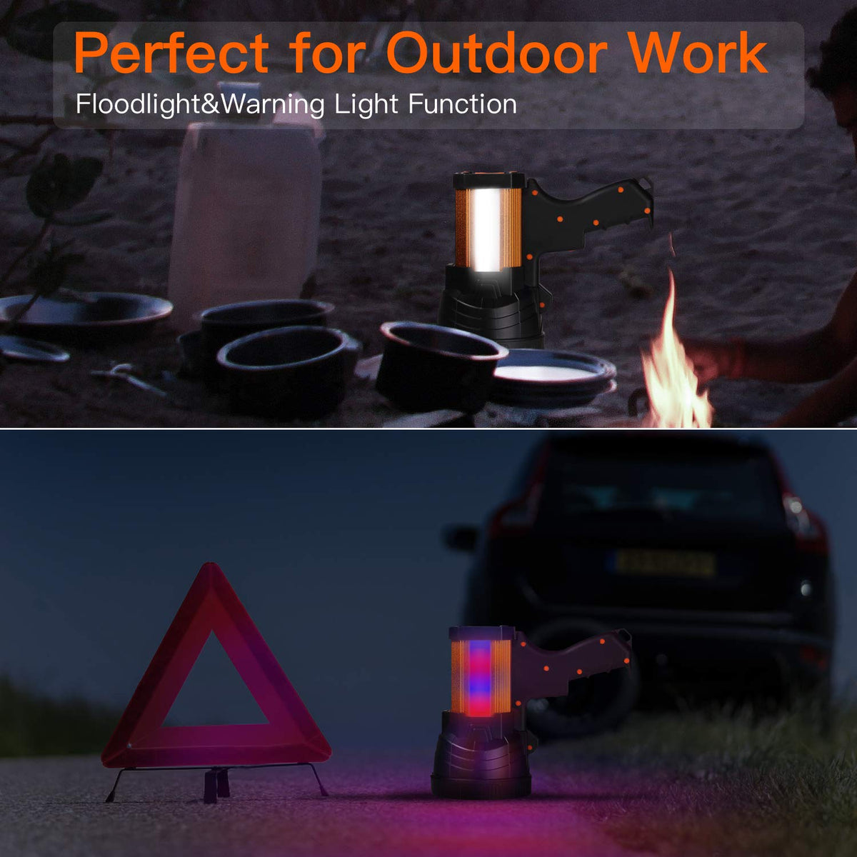 BUYSIGHT spotlight red blue warning for foggy or risky conditions