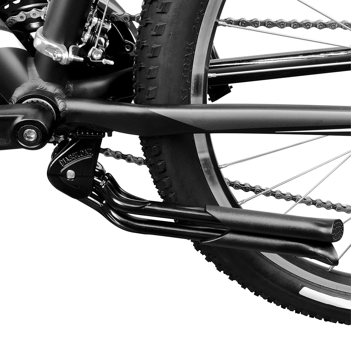BV stand fits 24-28 inch bikes with patented height adjustment