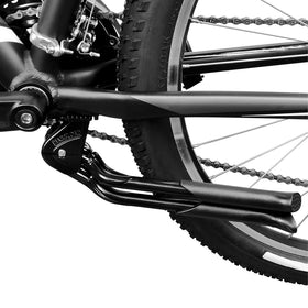 BV stand fits 24-28 inch bikes with patented height adjustment
