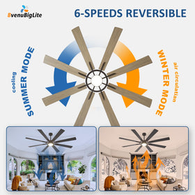 BvenuBigLite app control for convenient ceiling fan customization.