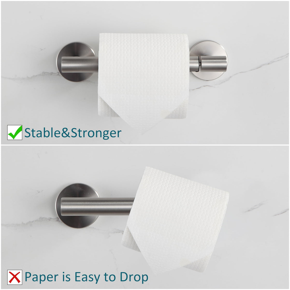 BVL anti-rotation mounting provides wobble-free bathroom use