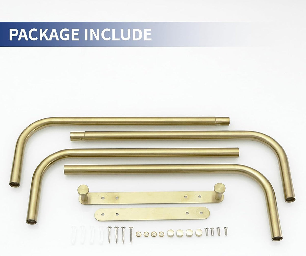 BWE premium brushed gold finish maintains luxury look in bathroom