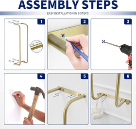 BWE durable SUS304 stainless steel towel rack stands up to daily use