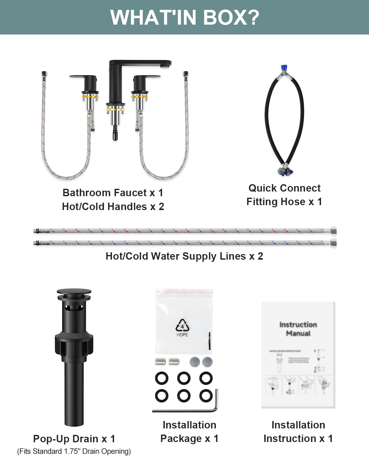 BWE versatile design fits vanities, powder rooms, and trailers