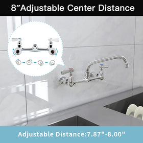 BWE dual-handle control for precise hot and cold water access.