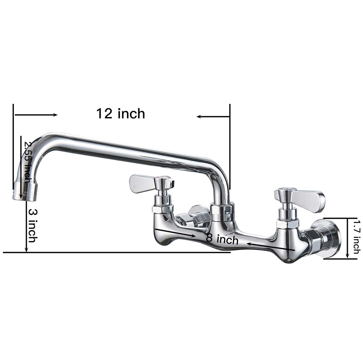 BWE dual-lever handles provide precise hot and cold control during chores.