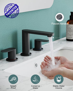 BWE matte black faucet 360 swivel spout for flexible sink access