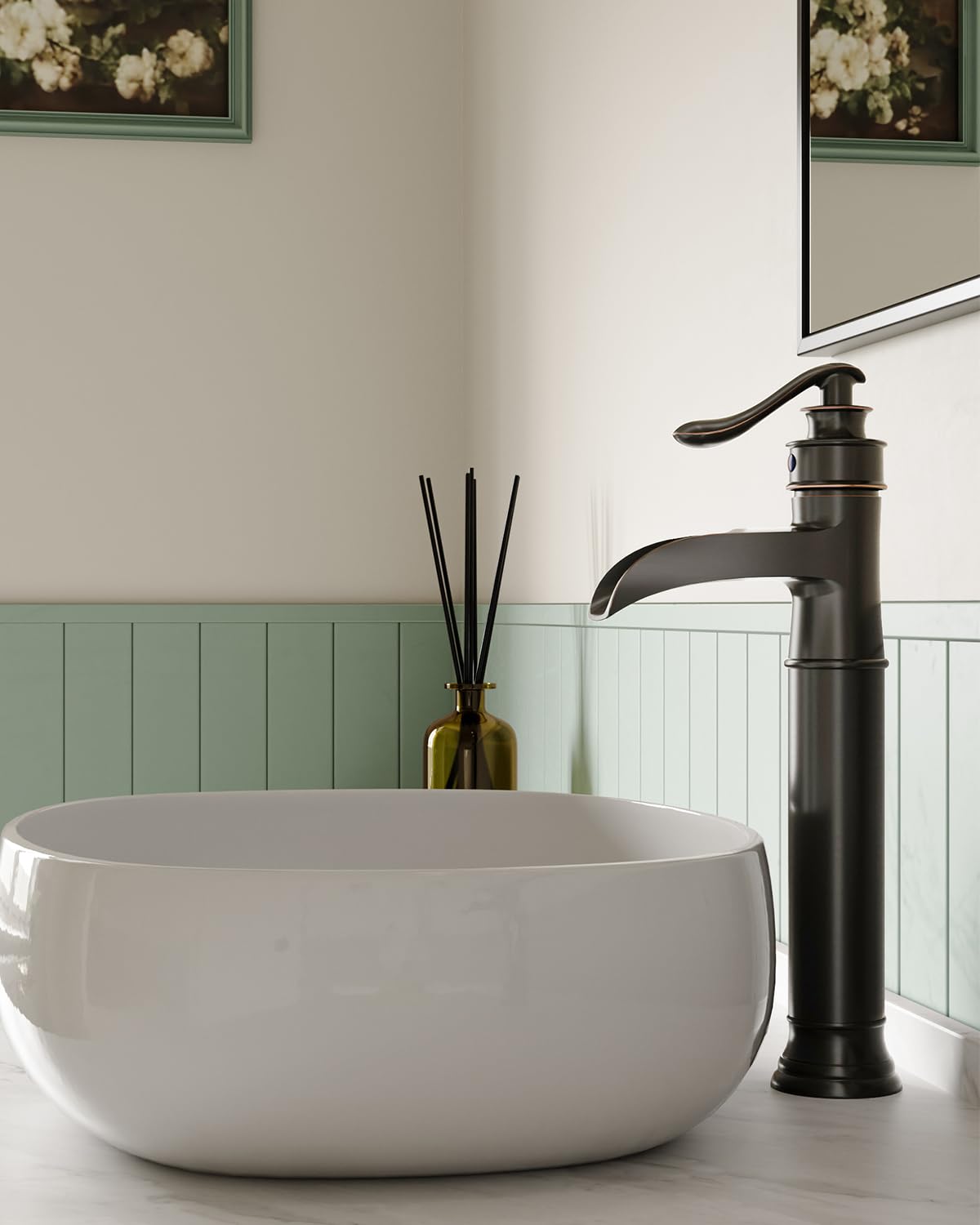 BWE oil rubbed bronze finish adds antique warmth to any bathroom.