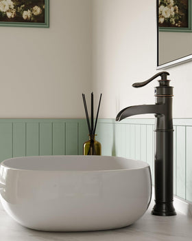 BWE oil rubbed bronze finish adds antique warmth to any bathroom.