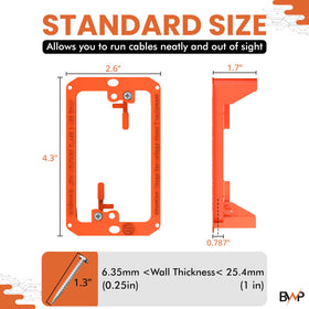 BWP 1-gang flush mount demonstrating clean wall integration