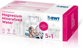 BWT magnesium mineralized water filter six-pack cartridges for refreshed tap water