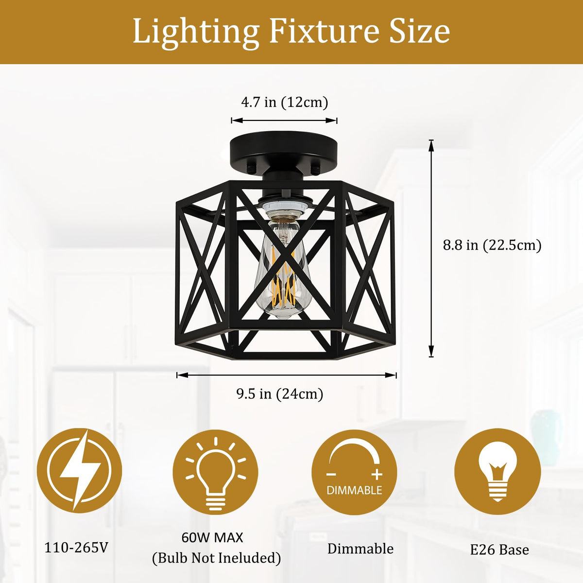 Bwxcie dimmable hallway light suitable with compatible dimmers