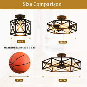 Bwxcie industrial semi-flush mount adds modern farmhouse charm