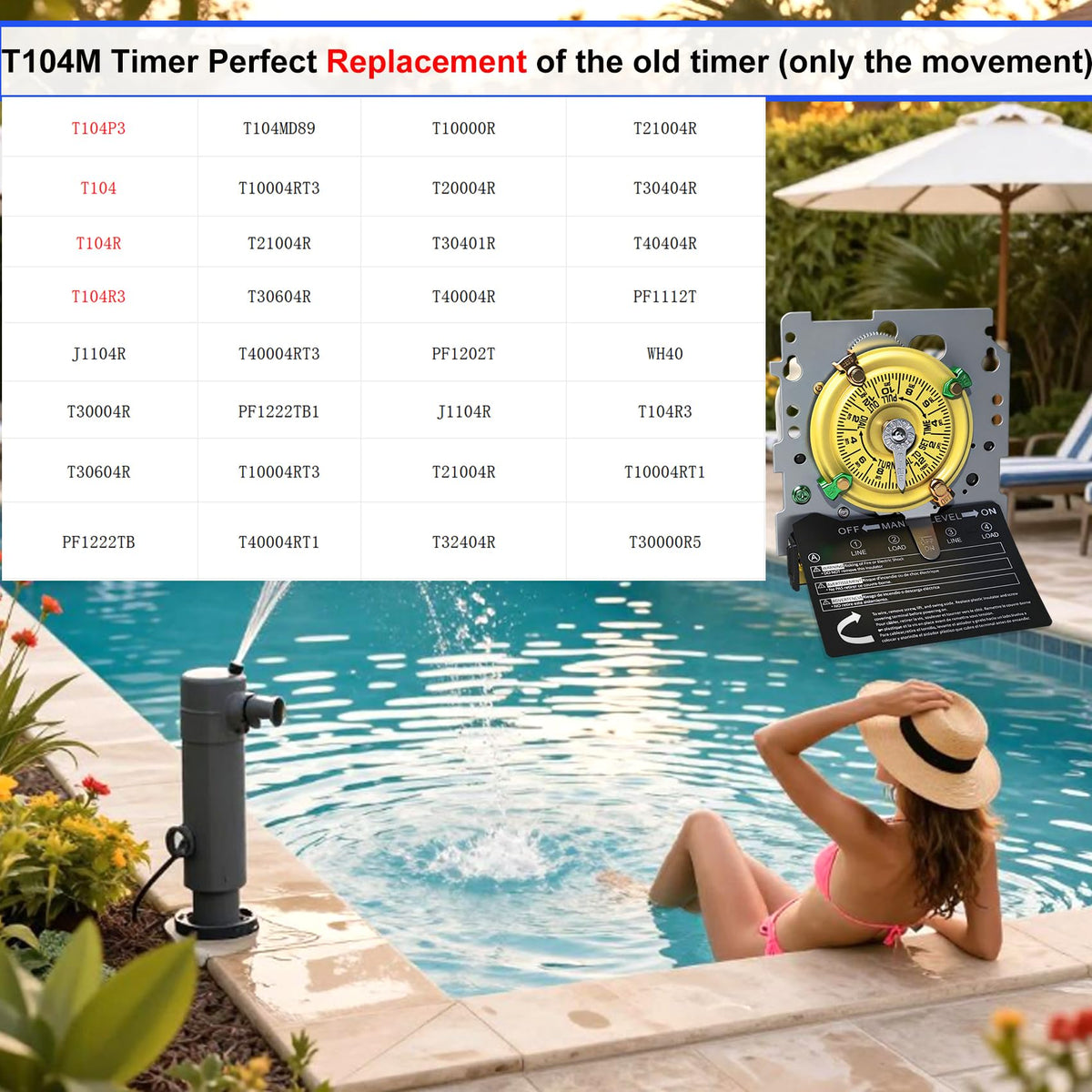 Bxmgr T104M WG1573-5 copper motor delivers durable timing performance.