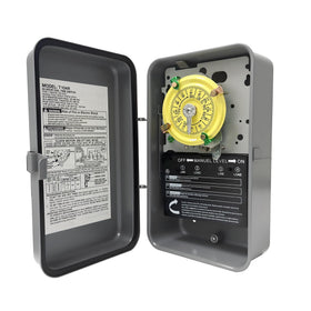 Bxmgr T104R outdoor timer dial showing 24 hour schedule for pool pump