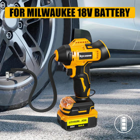 Byczone unit compatible with Dewalt 18V/20V batteries for convenient power.