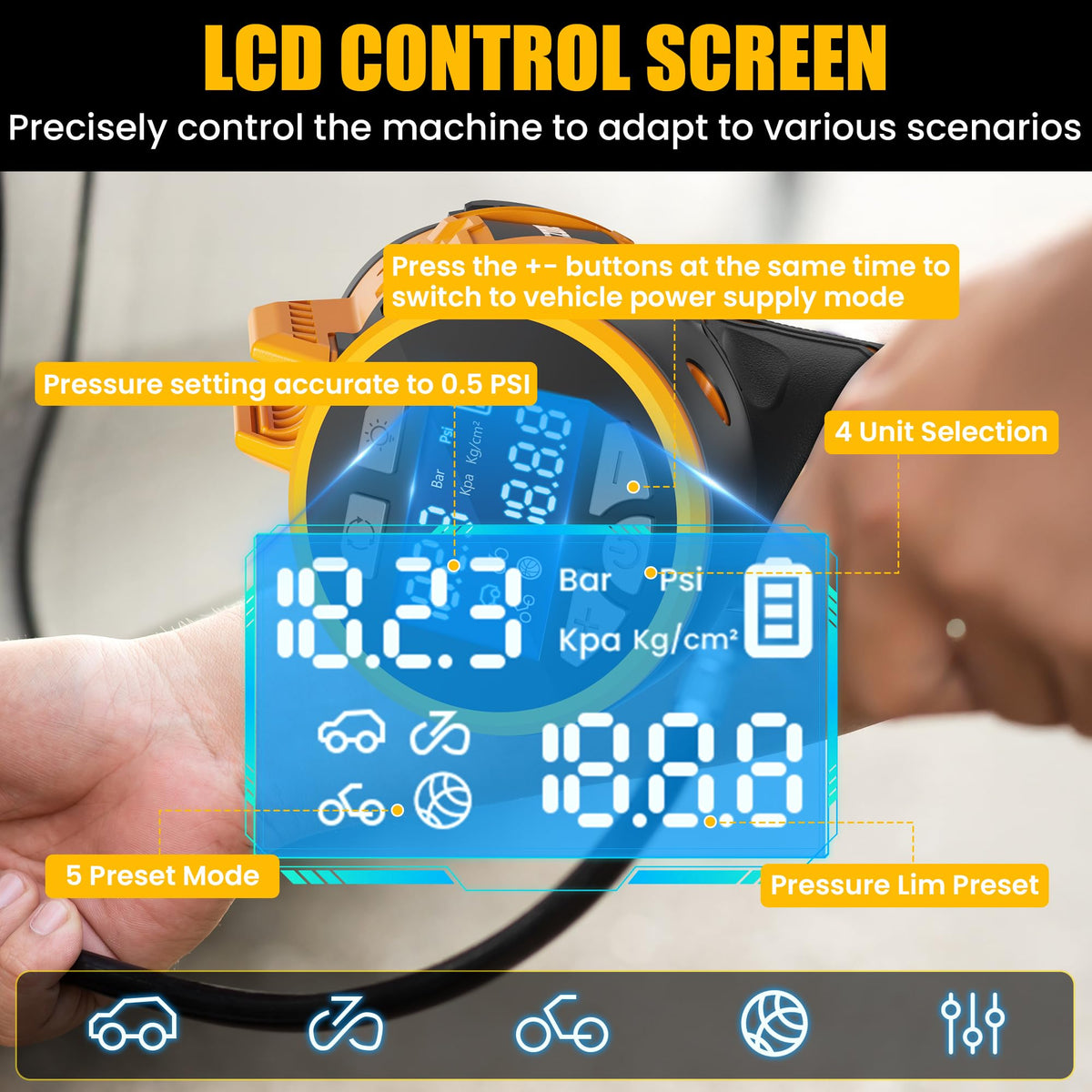 Byczone fast-inflation model reaches 30L/min for quick tire prep.