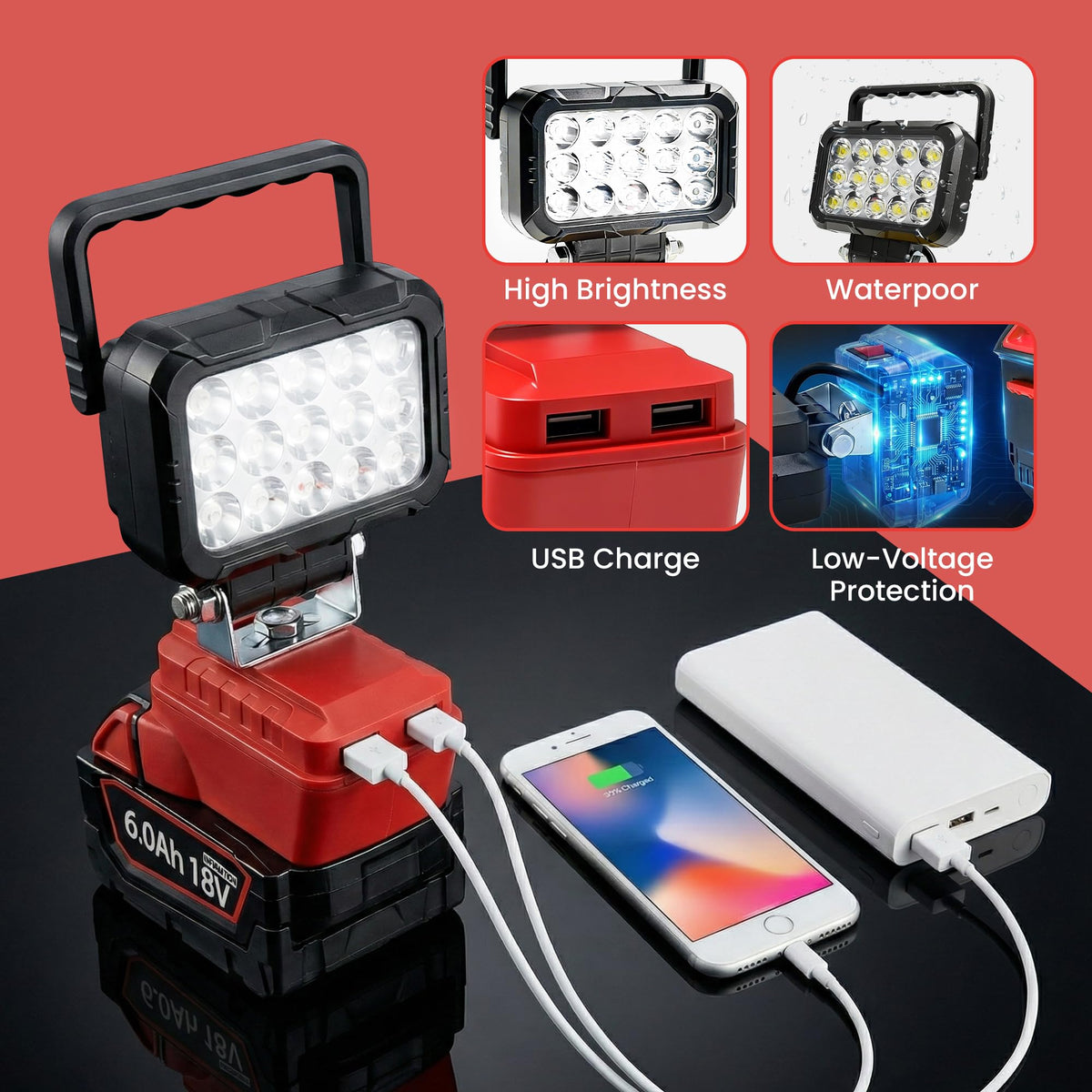 Byczone rugged aluminum shell and waterproof design withstand outdoor conditions.