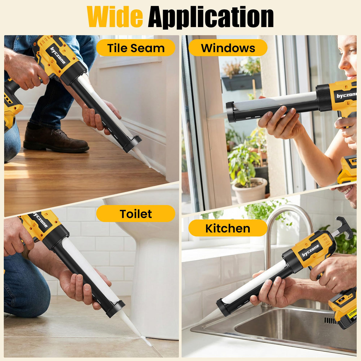 Fits standard 10oz/300ml cartridges for common home repairs.