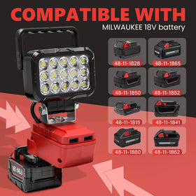 Byczone 58W 4800LM wide-beam light provides broad area coverage.