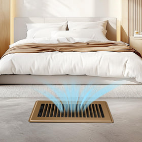 BYEWIRE floor register 4x10 rust-proof coating resists corrosion in busy spaces.
