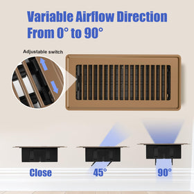 BYEWIRE floor register 4x10 walkable steel for heavy daily use.