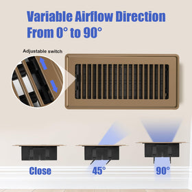 BYEWIRE steel body with brown finish for durable vent covers.