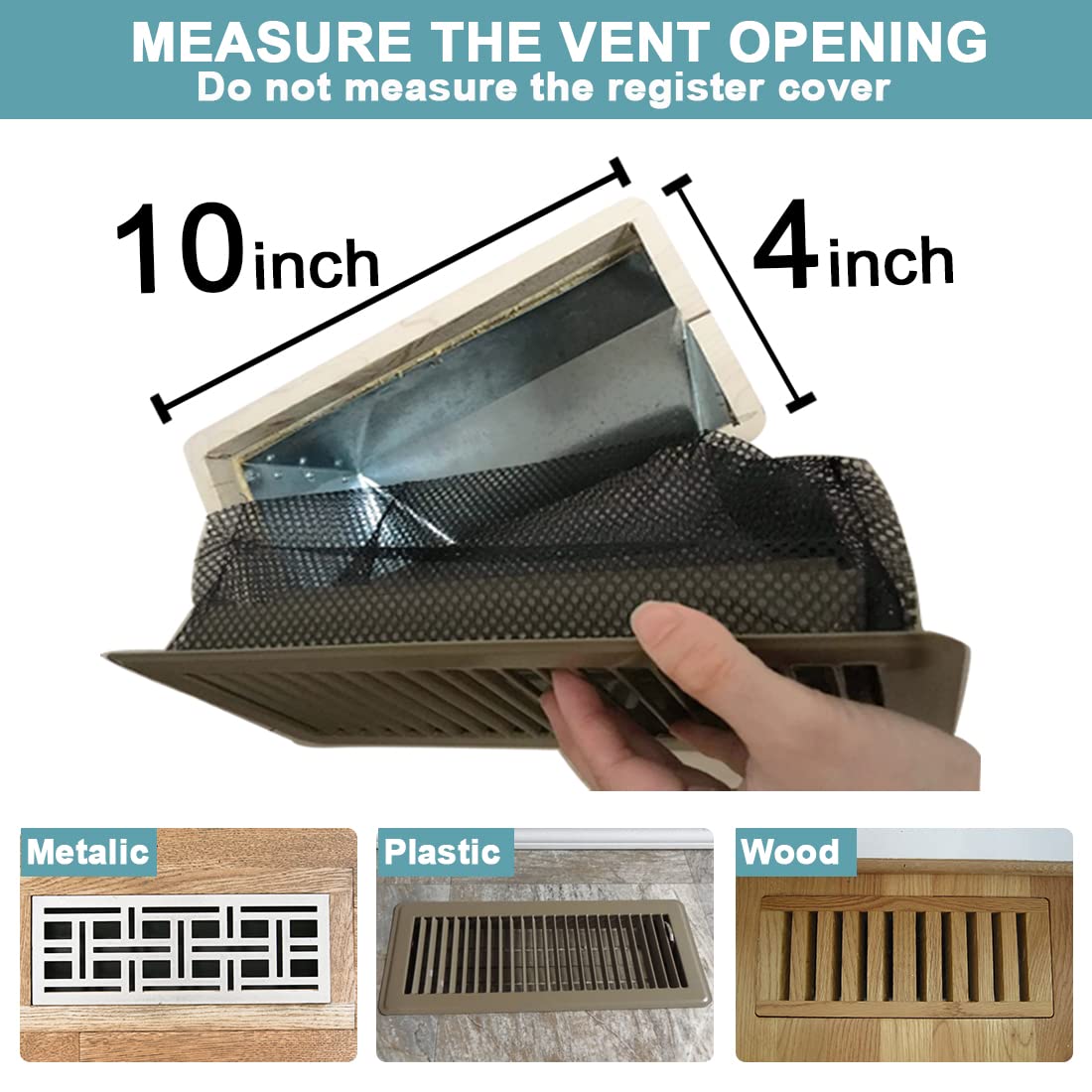 BYEWIRE floor vent mesh closeup showing durable net