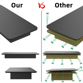 BYEWIRE magnetic vent covers attached to a floor vent showing secure adhesion and minimal air gaps