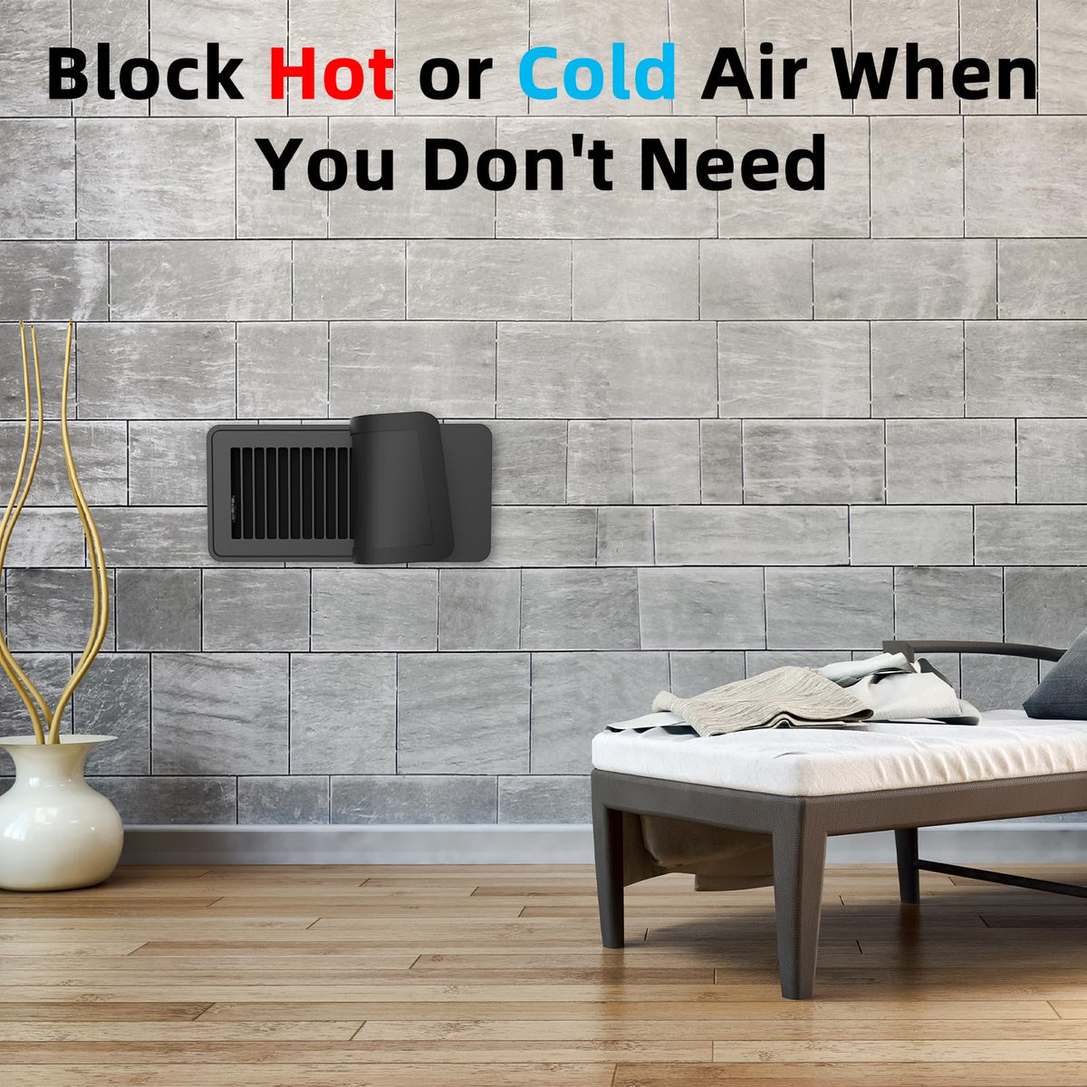 BYEWIRE magnetic vent covers in black finish for a discreet look on modern vents